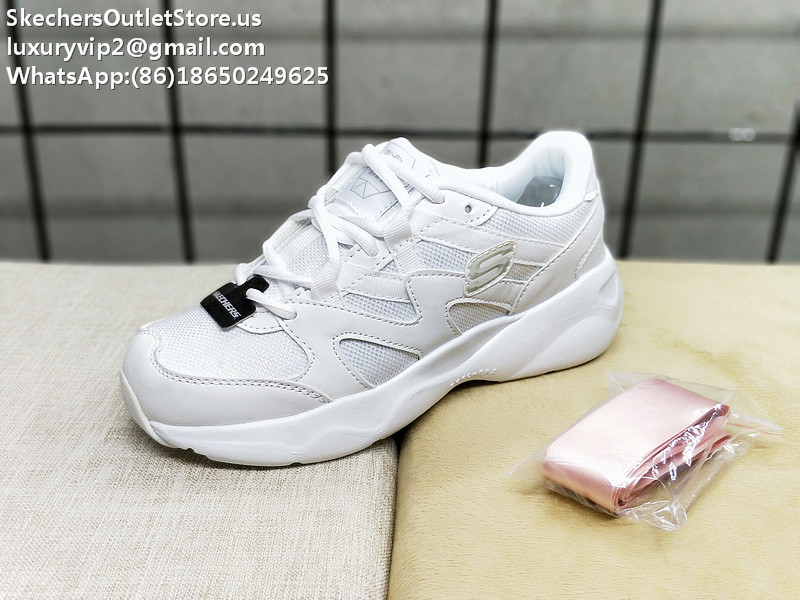Skechers D'Lites Unisex Sneakers White Silver 35-44